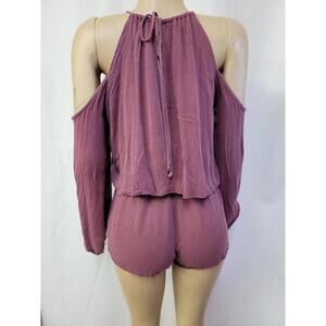 Ooberswank Women Purple Romper L Cold Shoulder washed Purple #W4